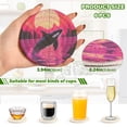thumbnail image 3 of Dolphins and Sunset Drink Coasters with Holder Absorbent Coaster for Coffee Table Room Decor 6 Pack, 3 of 7