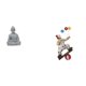 thumbnail image 1 of Estatua de mono,Estatua de Buda Mono para Interiores y Exteriores Budista,Figuras de payaso,Escultura de payaso como adorno de mesa,Colección de estatuillas de payasos adorables, 1 of 8