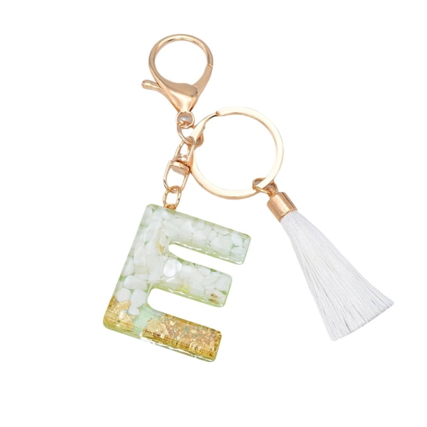 Llavero Personalizado Nuevo Blanco Boquilla Carta Llavero Cristal Colgante Bolso de Moda Llavero con Colgante