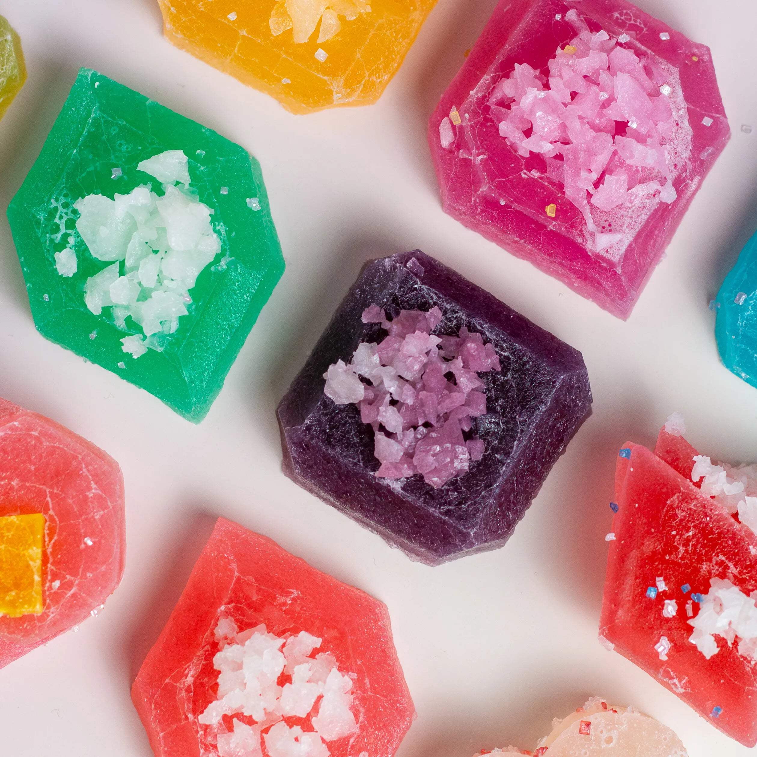 Silky Gem Crystal Candy Signature Blue Raspberry, Strawberry, Lychee Flavors 3 Piece Small Box