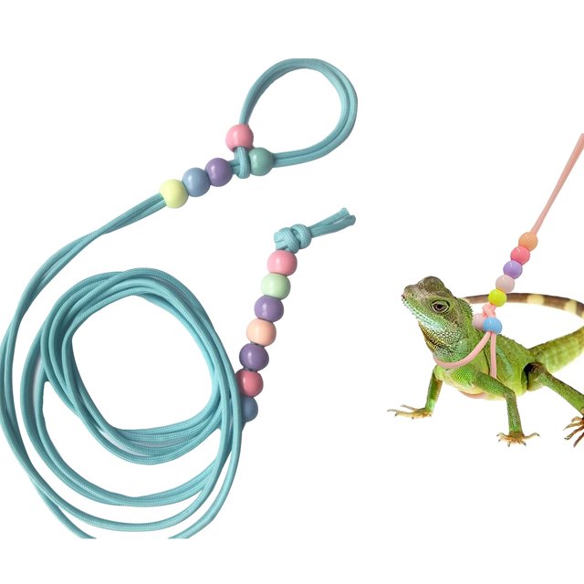 Correa ajustable para lagarto, arnés para lagarto, correa para lagarto, correa luminosa para lagarto (azul) (azul)