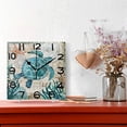 thumbnail image 2 of Beautiful Underwater Sea Turtle Print Square Wall Clock, 8 Inch Battery Operated Quartz Analog Quiet Desk Clock for Home,Office,School, 2 of 5