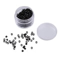 thumbnail image 2 of 500 piezas de 3 mm con de silicona Micro Nano Rings Beads Extensions Black Negro shamjiam microperlas forradas de silicona, 2 of 9