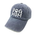 thumbnail image 1 of Women's Dog Mom Hat, Washed Adjustable Embroidered Denim Baseball Cap, 1 of 4