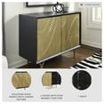 thumbnail image 2 of Signature Design by Ashley Tayner Accent Storage Cabinet with Gold Finish Doors, Black Frame, 2 of 7