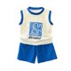 thumbnail image 2 of Conjuntos de camiseta sin mangas con cuello redondo para verano para hombre y mujer, conjunto de dos piezas con estampado de dinosaurio para niños, camiseta fina sin mangas con cuello redondo y pantal, 2 of 9
