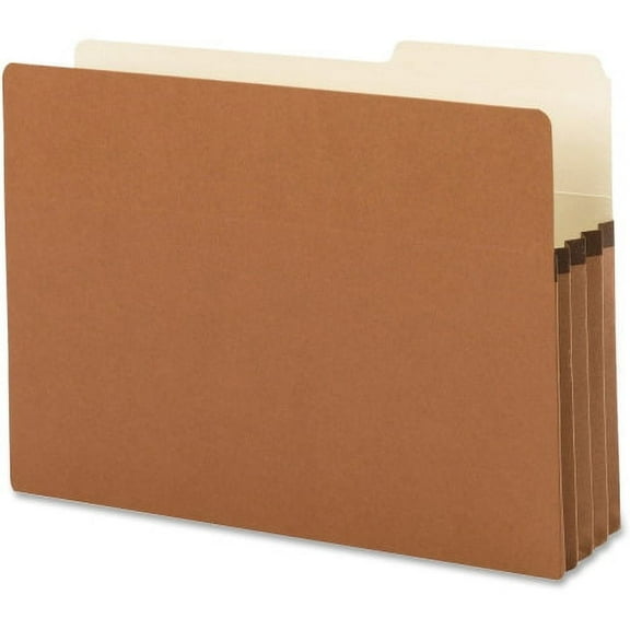 Smead File Pockets Legal - 8 1/2" x 14" Sheet Size - 3 1/2" Expansion - 2/5 Tab Cut - Right Tab Position - 9 pt. Folder Thickness - Redrope - Redrope - 4.40 oz - Recycled - 25 / Box