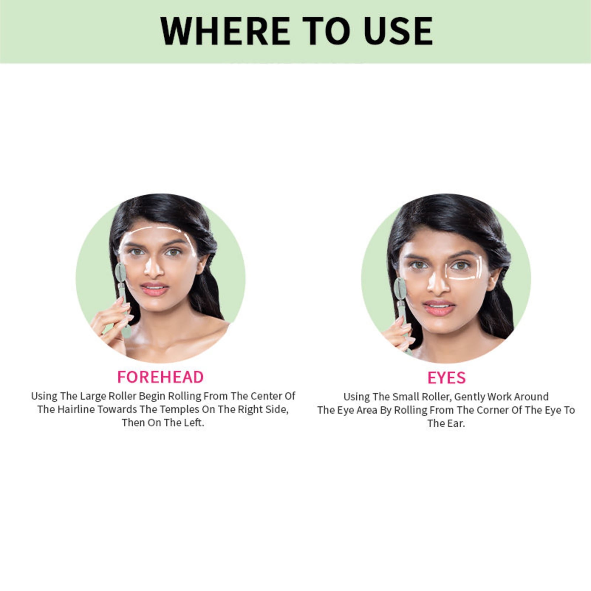 NYKAA Face Massage Rollers Green Jade 1pc
