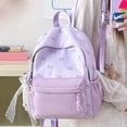 thumbnail image 6 of Weebloom Bow School Backpack For Kids Girls Cute Patchwork Lightweight Casual Backpack Versatile Daypack Large Bookbag Middle High School College Purple, 6 of 9