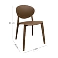 thumbnail image 2 of Ilios Innova | Set de 4 Sillas Teksi Café de Polipropileno Reforzado con Fibra de Vidrio, Diseño Minimalista y Apilable para Comedor, Terraza, Restaurante y Cafetería, Resistentes a la Intemperie., 2 of 9
