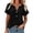 Black, variant on Hurxie Womens Summer Tops Spring Short Sleeve V Neck True Classic T Shirt Casual Cute Fashion Beach Vacation Clothes Green,S