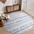 thumbnail image 1 of Round Blue Rug for Living Room 8x8ft Boho Area Rugs Machine Washable Rugs for Bedrooms Nursery Dining Room Moroccan Circle Rug Modern Non Slip Round Carpet, 1 of 6