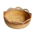 thumbnail image 3 of Bandeja de mimbre, cesta tejida para servir, cuenco tejido a mano, cuenco de almacenamiento de mimbre, cesta de frutas para desayuno, merienda, pan, M, 3 of 8