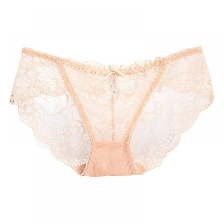 

Women Briefs Lace Triangle Panties Breathable Thin Briefs Low Waist Thongs Half Coverage Panties Seamless Briefs Women Night Underwear