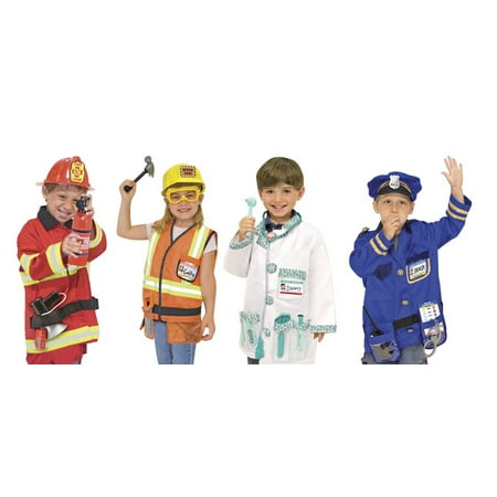 Melissa & Doug Community Worker Role Play Costumes, Set of 4