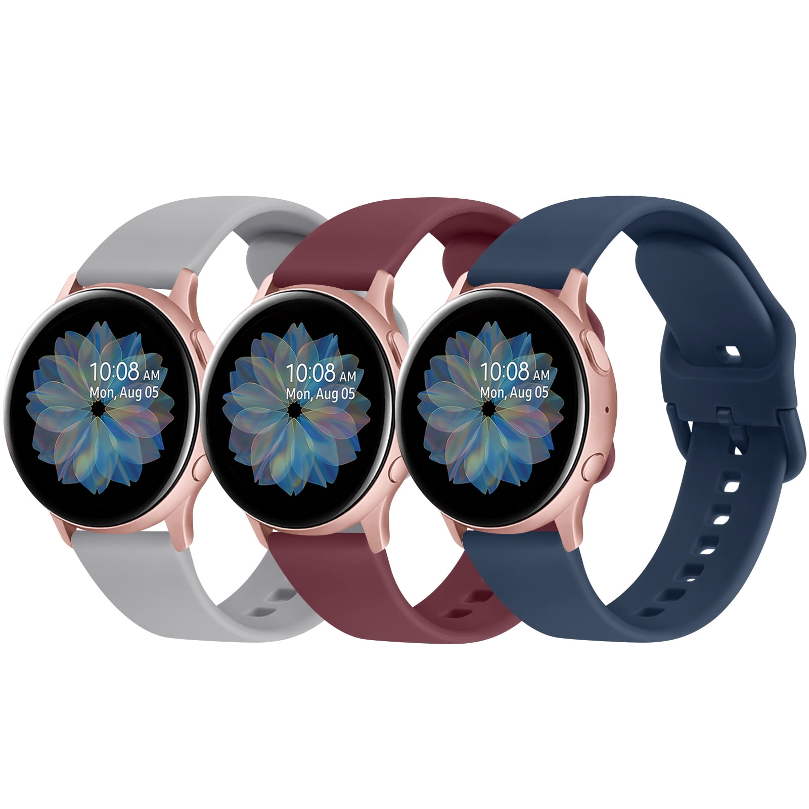 3 Pack 20mm Bands for Samsung Galaxy Active 2 Watch Band 40mm 44mm