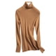 thumbnail image 5 of Suéter de mujer Otoño e Invierno Suéter de lana engrosado Cuello alto Jersey de barra de tiro Solapa corta Camisa de base de punto entallada, 5 of 5