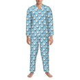 thumbnail image 3 of Fotbe Golf Balls 1 Pijama de Hombre con Estampado de Manga Larga, Conjunto de 2 Piezas, Ropa de Dormir Suave y Cómoda con Bolsillos-X-Large, 3 of 7