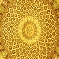 thumbnail image 1 of Ahgly Company Indoor Square Medallion Yellow Traditional Area Rugs, 6' Square, 1 of 4