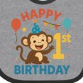 thumbnail image 4 of Inktastic 1st Birthday Monkey Boys or Girls Baby Bib, 4 of 4