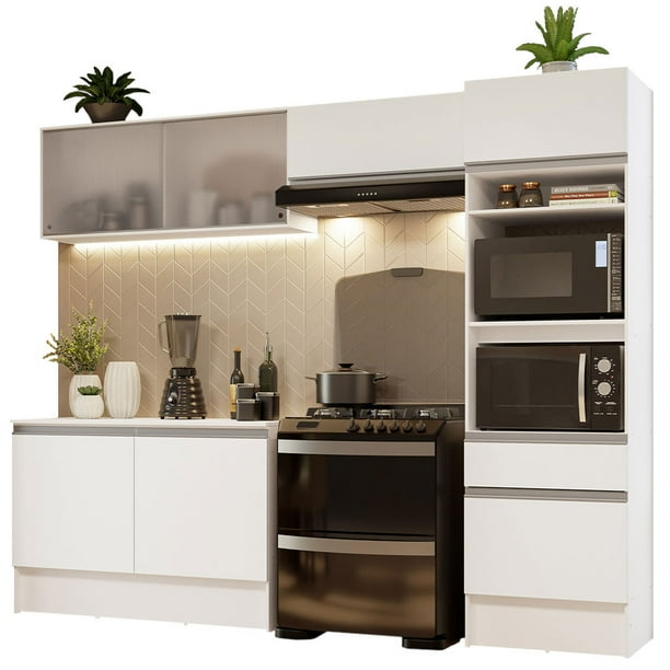Cocina Integral Completa Madesa Topazio 01 Blanco 260cm