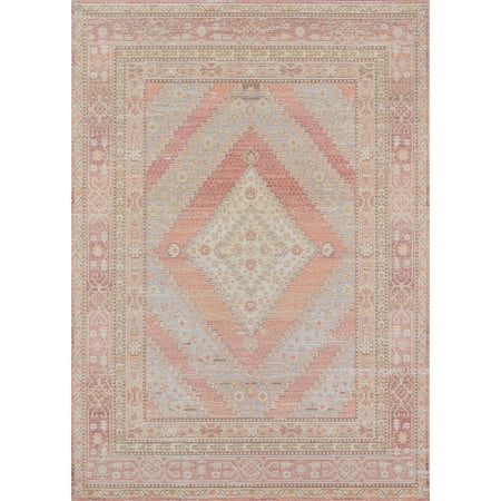 Momeni ISABEISA-7PNK4060 Isabella Machine Made 100 Percent Polyester Rectangle Rug Pink - 4 ft. x 6 ft.