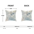 thumbnail image 2 of Summer Pillow Covers 18x18 Set of 2, Beach Seashell Coral Starfish Decorative Coastal Throw Pillows Linen Ocean Themed Farmhouse Cushion Outdoor Pillow Covers for Sofa Couch Outdoor Decor, 2 of 6