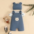 thumbnail image 4 of CAUYDY Boys Outfit for Baby Toddler Boy Short Sleeve Clothes Set Newborn Fall Winter Bodysuit Preemie Romper 3 6 9 12 18 24 Months Sizes 12-18 Months,Light Blue, 4 of 4