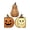 D, variant on Set of 3 Halloween Wooden Pumpkin Decor 2d Single-Sided Printing Tabletop Ornaments Fall Figurines for Mantel Shelf Coffee Table Home Party Decoration