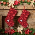 thumbnail image 6 of Picia Playful Red Cartoon Faces for 18in Christmas Stockings, Xmas Stocking for Kids, Holiday and Family Stocking for Fireplace or Party Decoration, 6 of 7
