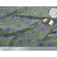 thumbnail image 2 of Soimoi Cotton Cambric Fabric Leaves & Floral Artistic Print Fabric by The Yard 56 Inch Wide, 2 of 3