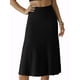 thumbnail image 1 of Falda de punto acanalado A-Line de Seta T para mujeres, con cintura alta elástica y falda midi XL negra, 1 of 6