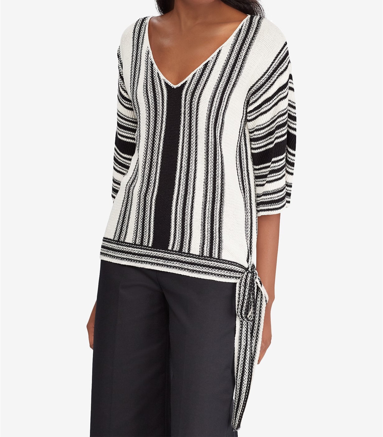 Ralph Lauren Women's Jersey Flutter Sleeve Top White Size Small