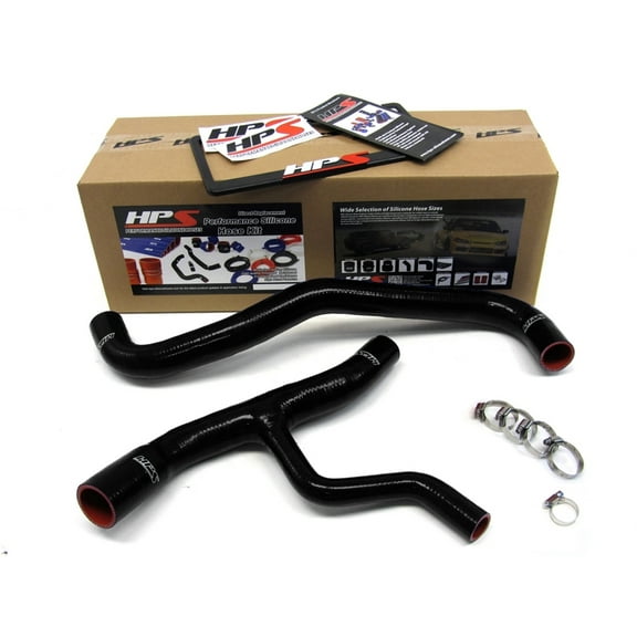 HPS 57-1012-BLK Black Silicone Radiator Hose For 2002-2004 Mustang GT