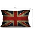 thumbnail image 2 of Vintage British Flag Waist Lumbar Cotton Linen Throw Pillow case Cushion Cover for Sofa Home Decorative Oblong 12x20 Inches, 2 of 6