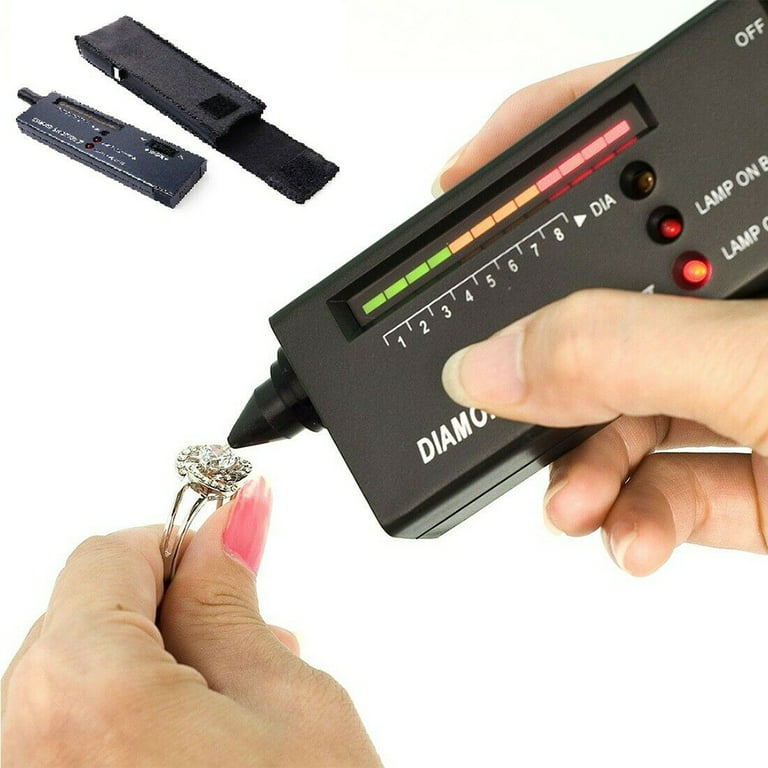 Diamond Tester High Accuracy Portable Gem Tester Jeweler Test Tool with LED  Indicator (Battery not included) 