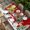 Red, variant on Christmas Truck Table Cloths for 5 Foot Rectangle Tables, Winter Snowflakes Xmas Tree Deer Grey Patio Waterproof Elastic Fitted Tablecloths, Washable Rectangular Table Cover for Camping