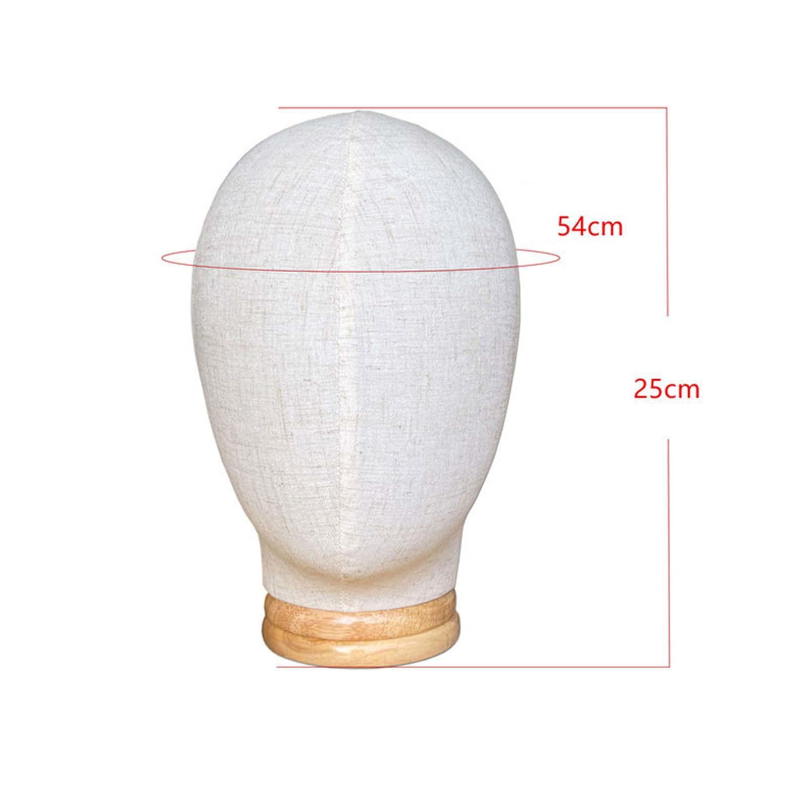 Manikin Head Wood Base Costume Prop Model Display Rack ,Salon Styling Tools, Organizer ,Stable, Head Model, for Headdress Headphone Hat Pluggable pin
