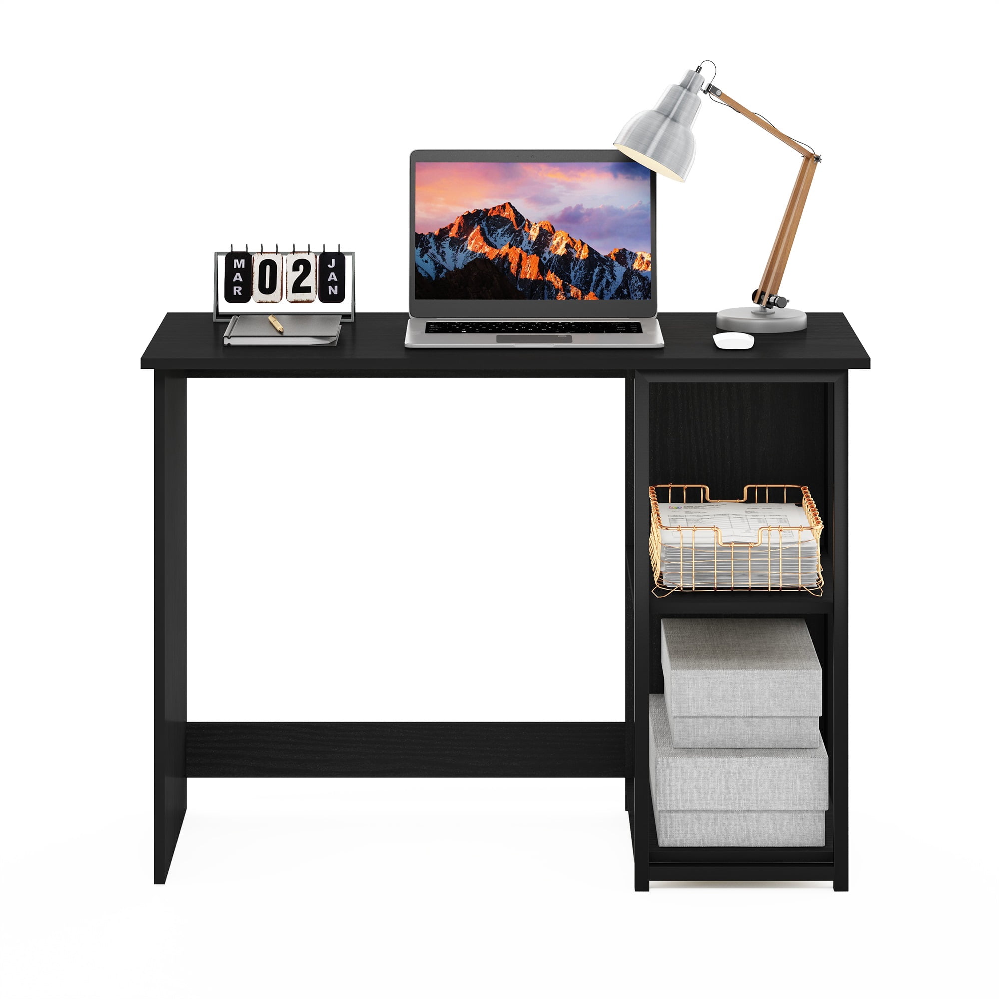 Furinno Camnus Modern Living Computer Desk 40 inch, Americano/Black