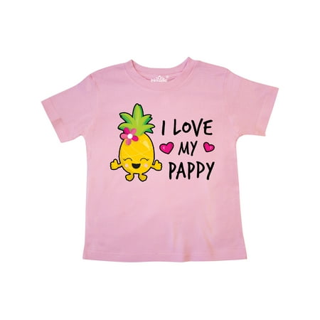 

Inktastic I Love My Pappy with Pineapple Gift Toddler Toddler Girl T-Shirt