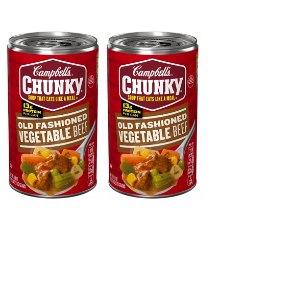 Campbell's Chunky Old Fashioned Vegetable Beef Soup - 18.8oz-pack of 2