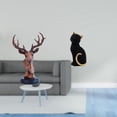 thumbnail image 2 of Figura de cabeza de ciervo,Adorno de cabeza de ciervo,estatua de animal decorativa,Figura de cabeza de ciervo para decoración de mesa creativa,Figura de escritorio,Estatua de gato,linda, 2 of 8