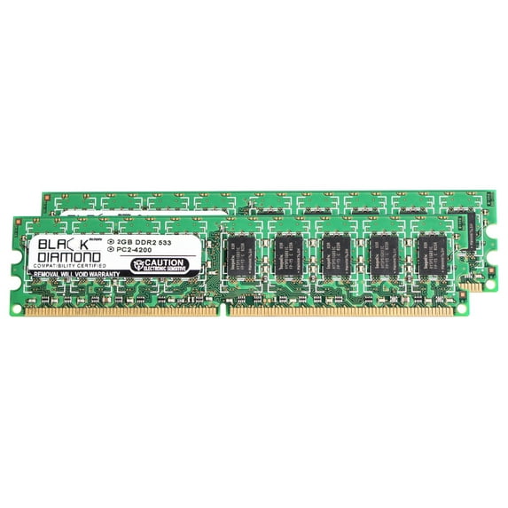 4GB 2X2GB RAM Memory for IBM IntelliStation M Pro 9236 DDR2 UDIMM 240pin PC2-4200 533MHz Black Diamond Memory Module Upgrade