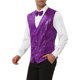 thumbnail image 4 of CHALECO BRILLANTE DE LENTEJUELAS DISCO PARA HOMBRES INSPIRADOS CON CORBATA DE MOÑO S PÚRPURA, 4 of 6