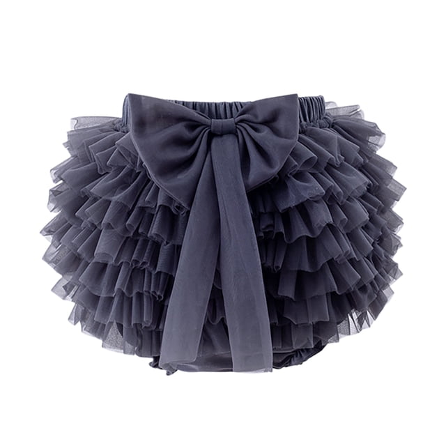 Robes pour Adolescentes Tutu Été Pompon Couleur Unie Jupe Fesses Robe Fille Gris 12-18