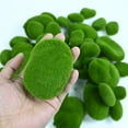 thumbnail image 2 of 30PCS  Artificial Moss Rocks Decorative, 3 Size Green Moss Balls,Moss Stones, Green Moss Covered Stones, Fake Moss Decor for Floral Arrangements, Fairy Gardens and Crafting, 2 of 7