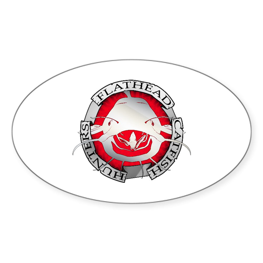 CafePress - Flathead Catfish Hunters - Sticker (Oval) 