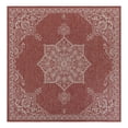 thumbnail image 6 of Unique Loom Outdoor Traditional Collection Area Rug - Antique (7' 10" Square Rust Red/Ivory), 6 of 6