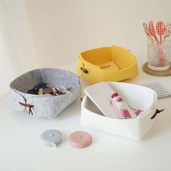 Fabric Storage Box Foldable Organizer, Collapsible Cloth Bin for Toys Office Supplies and Home Clutter, Sleek Gray Nylon Container with Carry Handle, Topliu