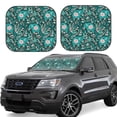 thumbnail image 2 of Uemuo Lephants in the Jungle Printed 2 PCS Car Windshield Sun Shade, Auto Sun Heat and UV Rays Blocker, Foldable Automotive Front Window Sunshade Protector, 2 of 7
